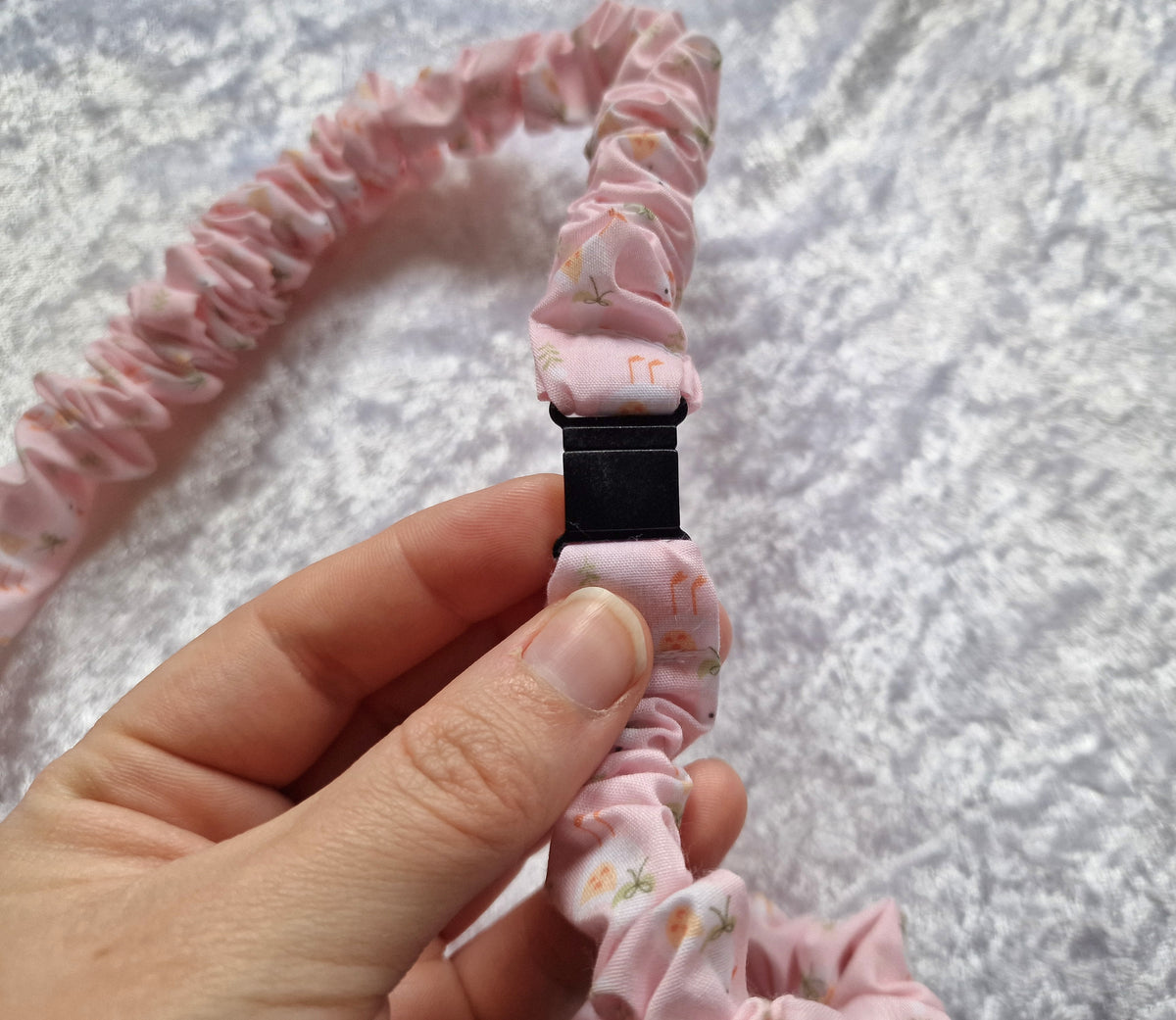 Pink Duck Scrunchie Lanyard with Safety Breakaway Clasp – Handmade UK