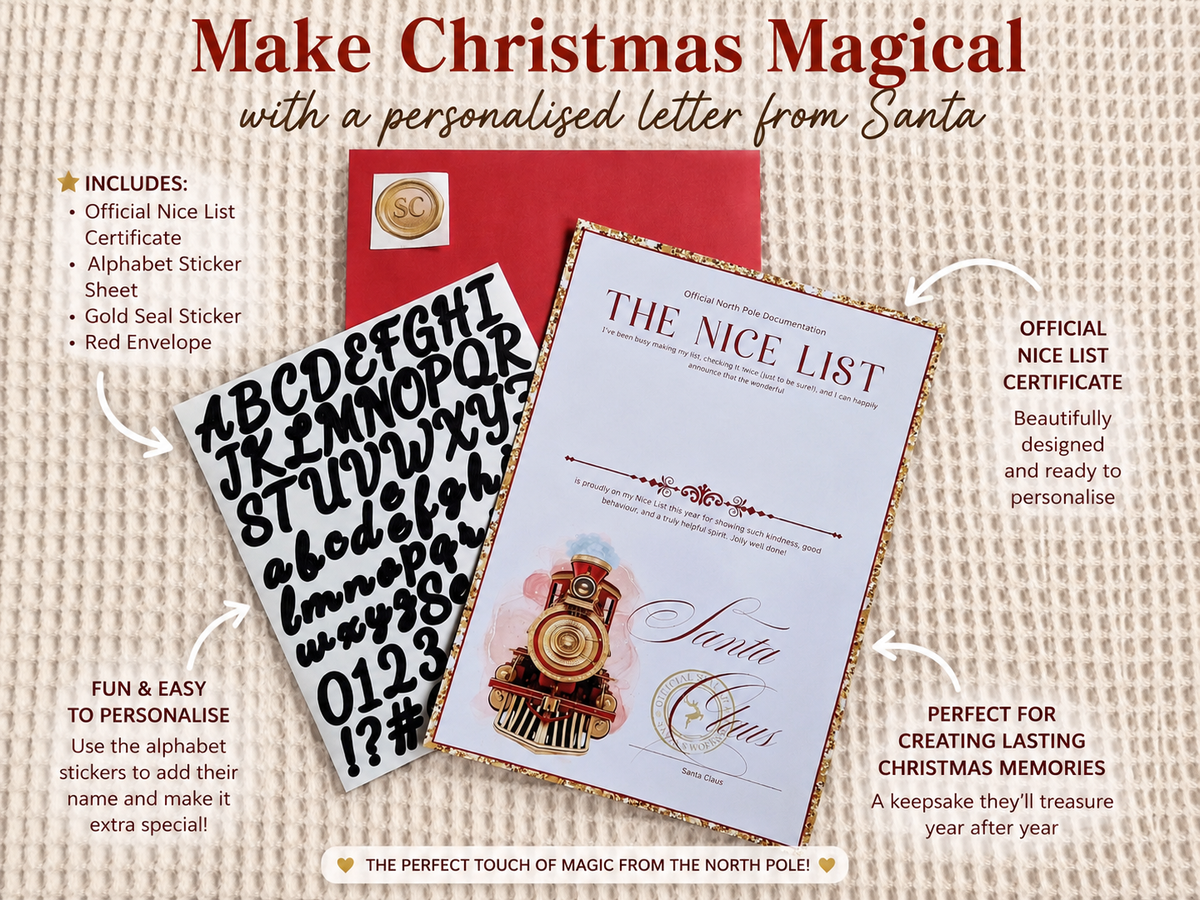 Personalised Nice List Certificate – Christmas Letter from Santa