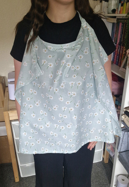 Mint Floral Breastfeeding Cover