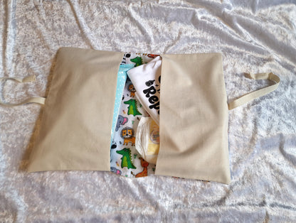 Jungle Animal Nappy and Wipe Pouch
