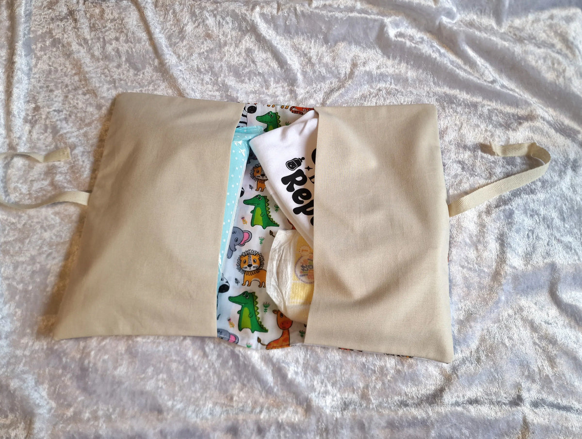 Jungle Nappy & Wipe Pouch – Baby Changing Bag Essential