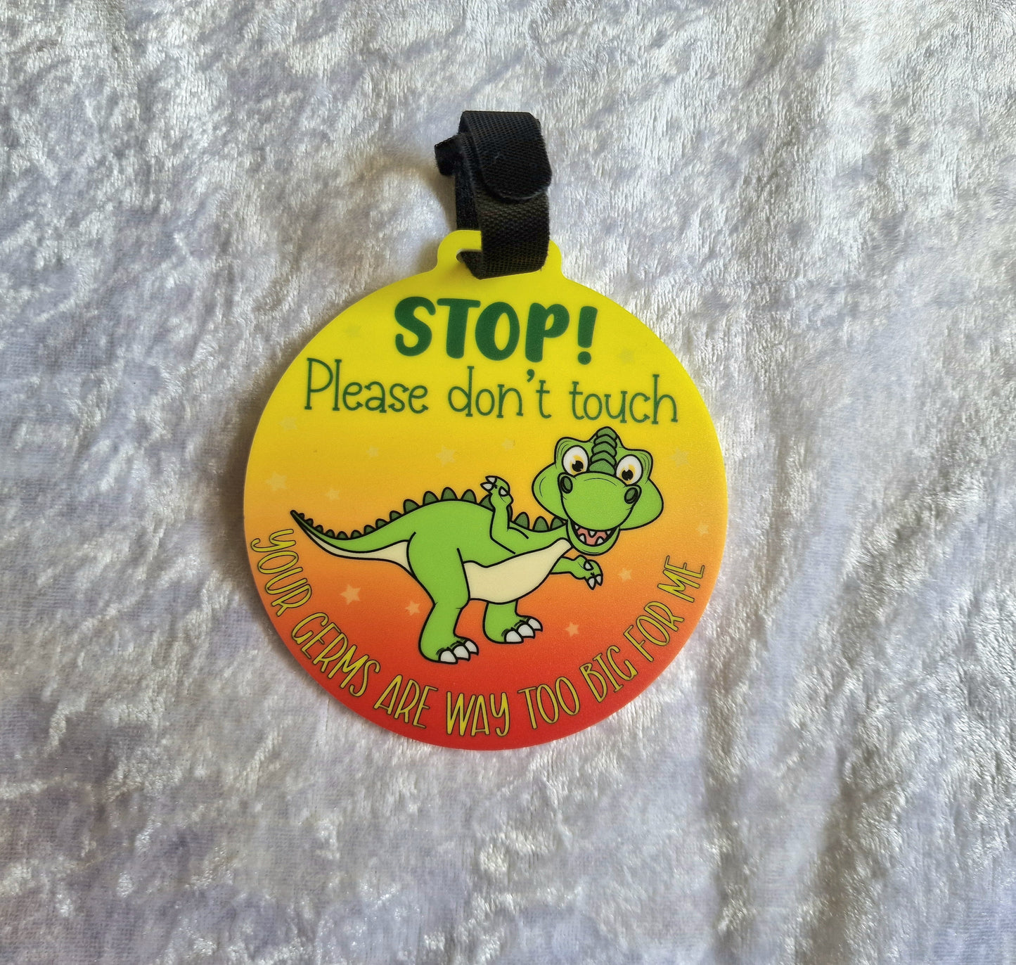 Dinosaur Do Not Touch Pram Tag