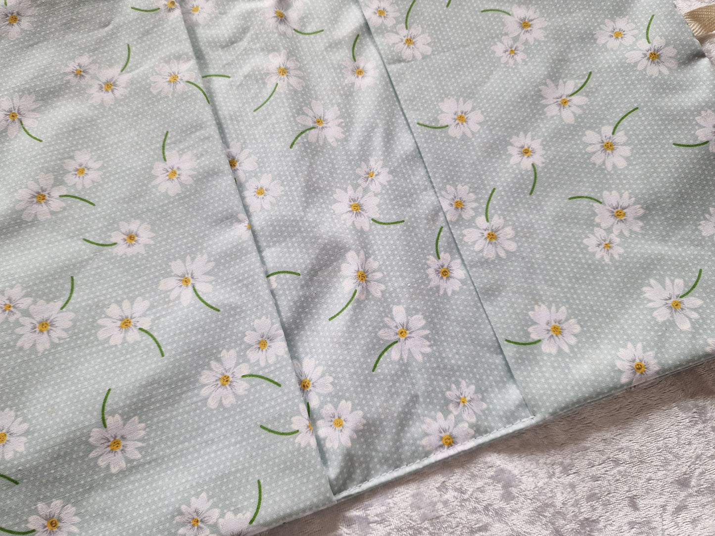 Mint Floral Nappy and Wipe Pouch