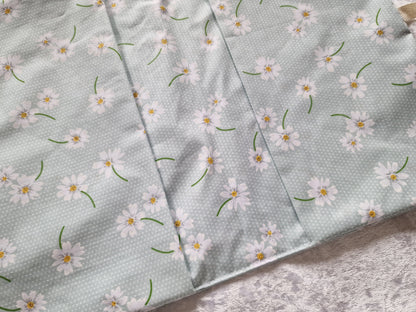 Mint Floral Nappy and Wipe Pouch