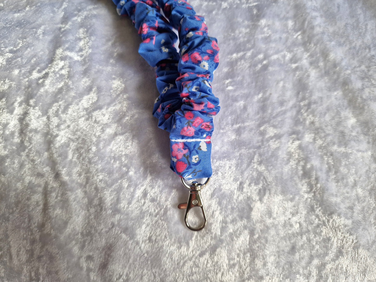 Pink Floral Lanyard