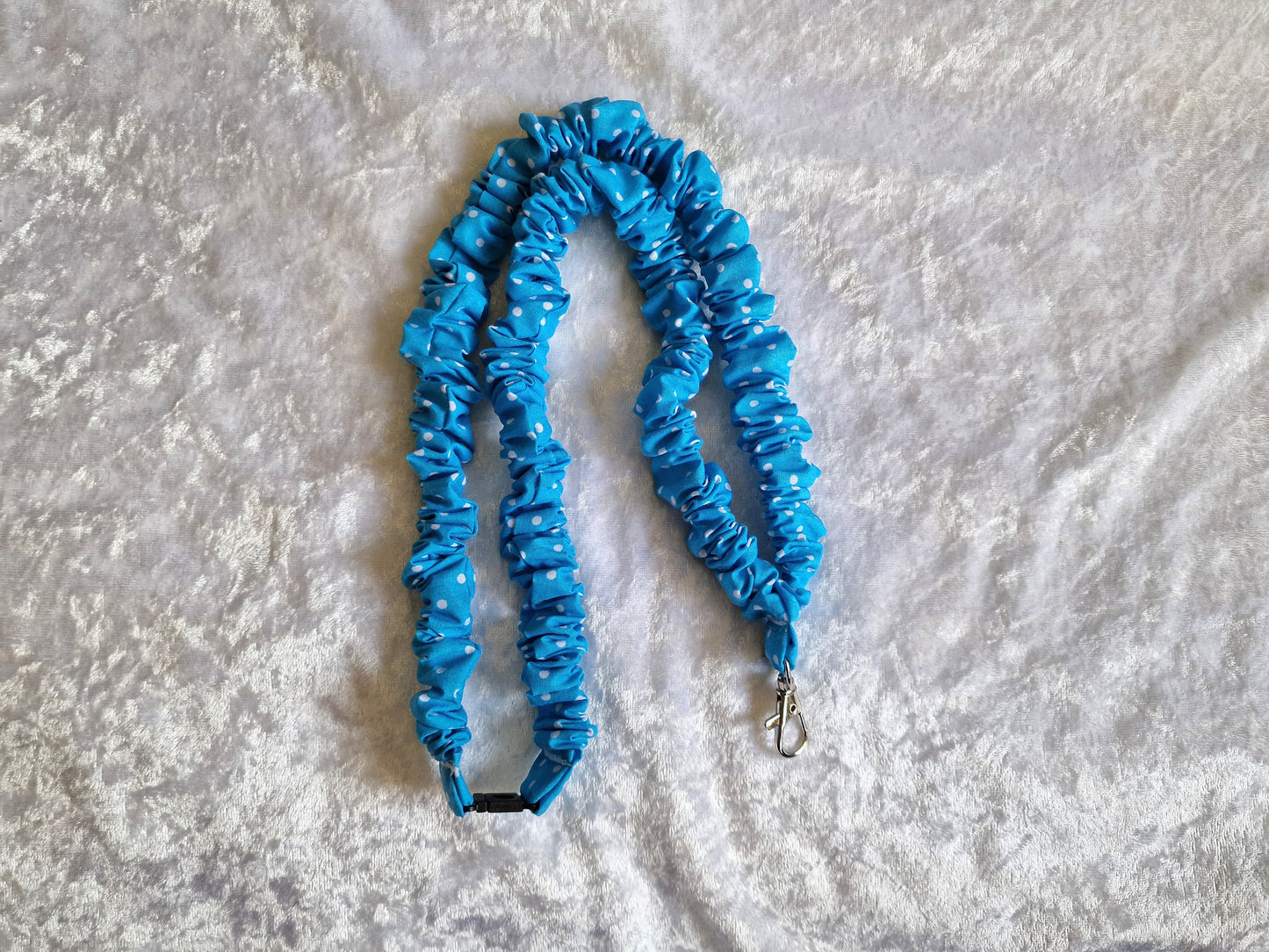 Blue Polka Dot Lanyard