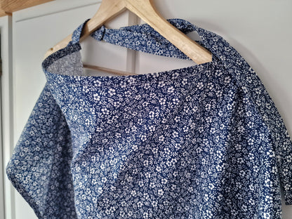 Navy Floral Breastfeeding Cover