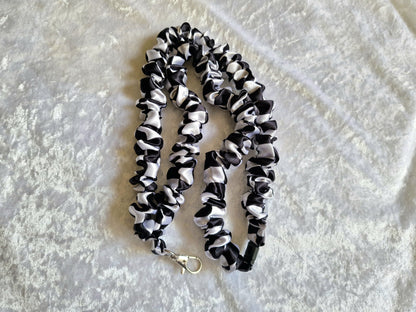 Black and White Checkered Lanyard