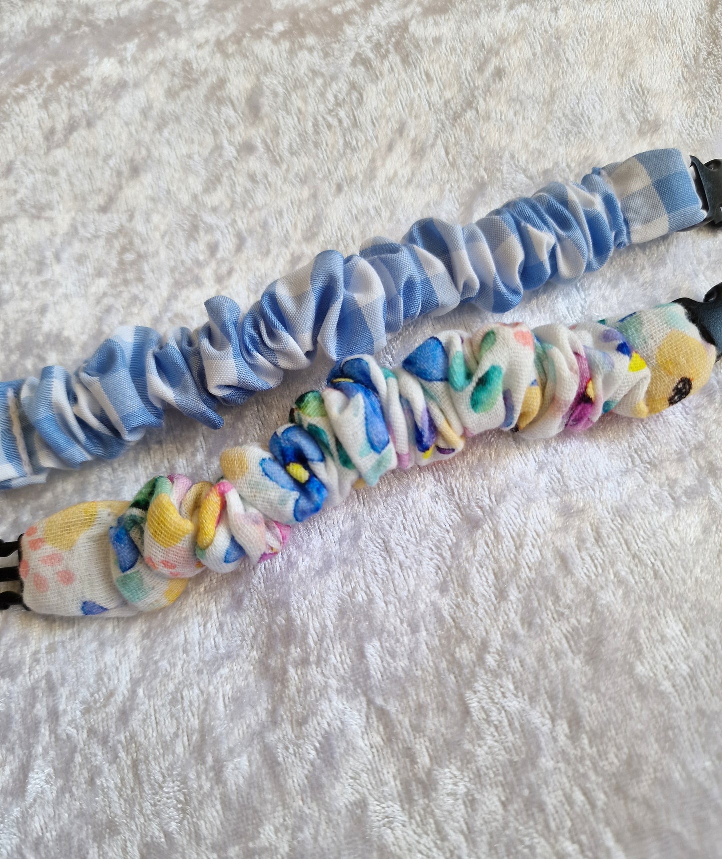 Blue Gingham Breastfeeding Clips