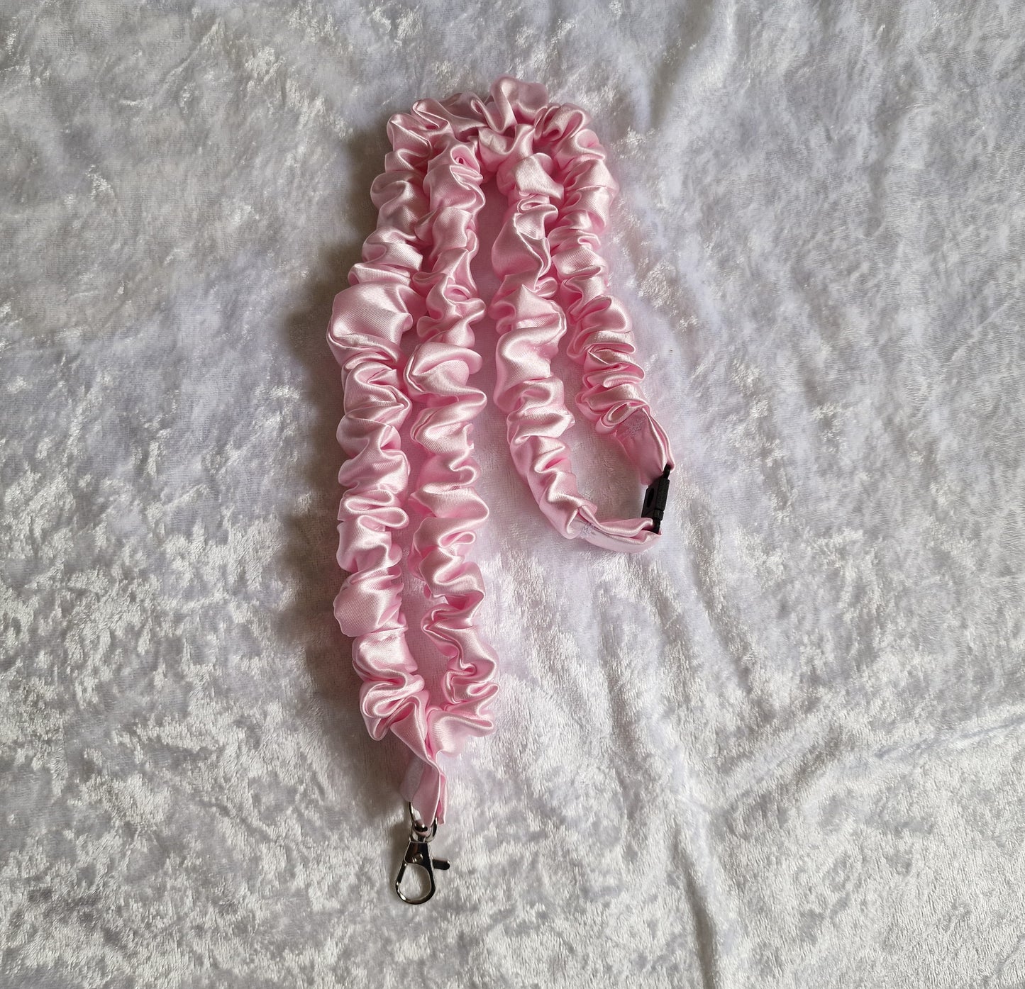 Pink Satin Lanyard