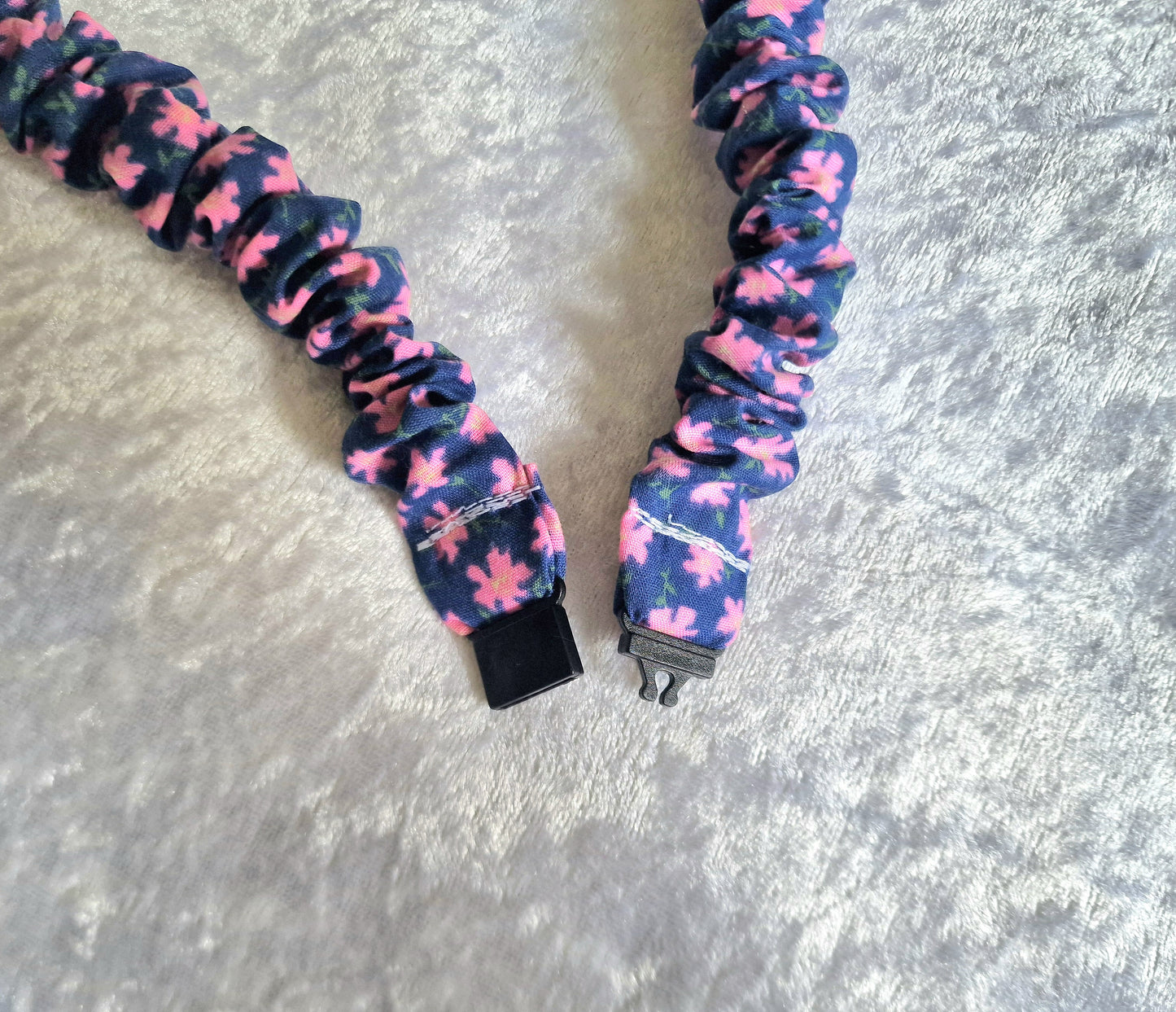 Purple Floral Scrunchie Lanyard