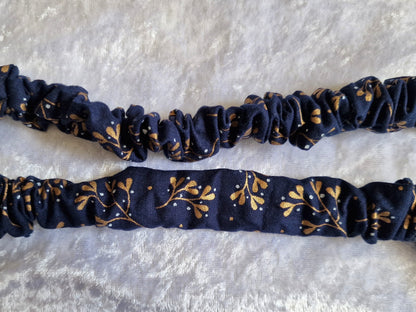 Navy Gold Leaf Lanyard