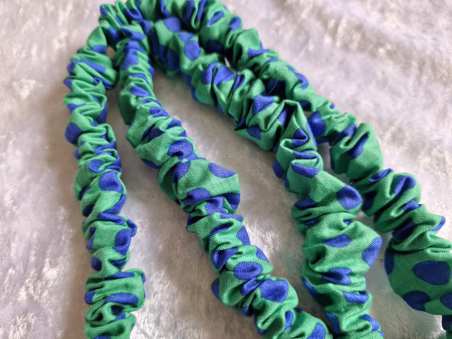 Blue and Green Polka Dot Lanyard