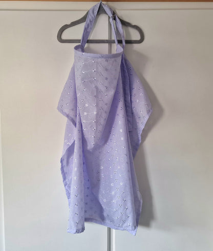 Lilac Broderie Anglais Breastfeeding Cover