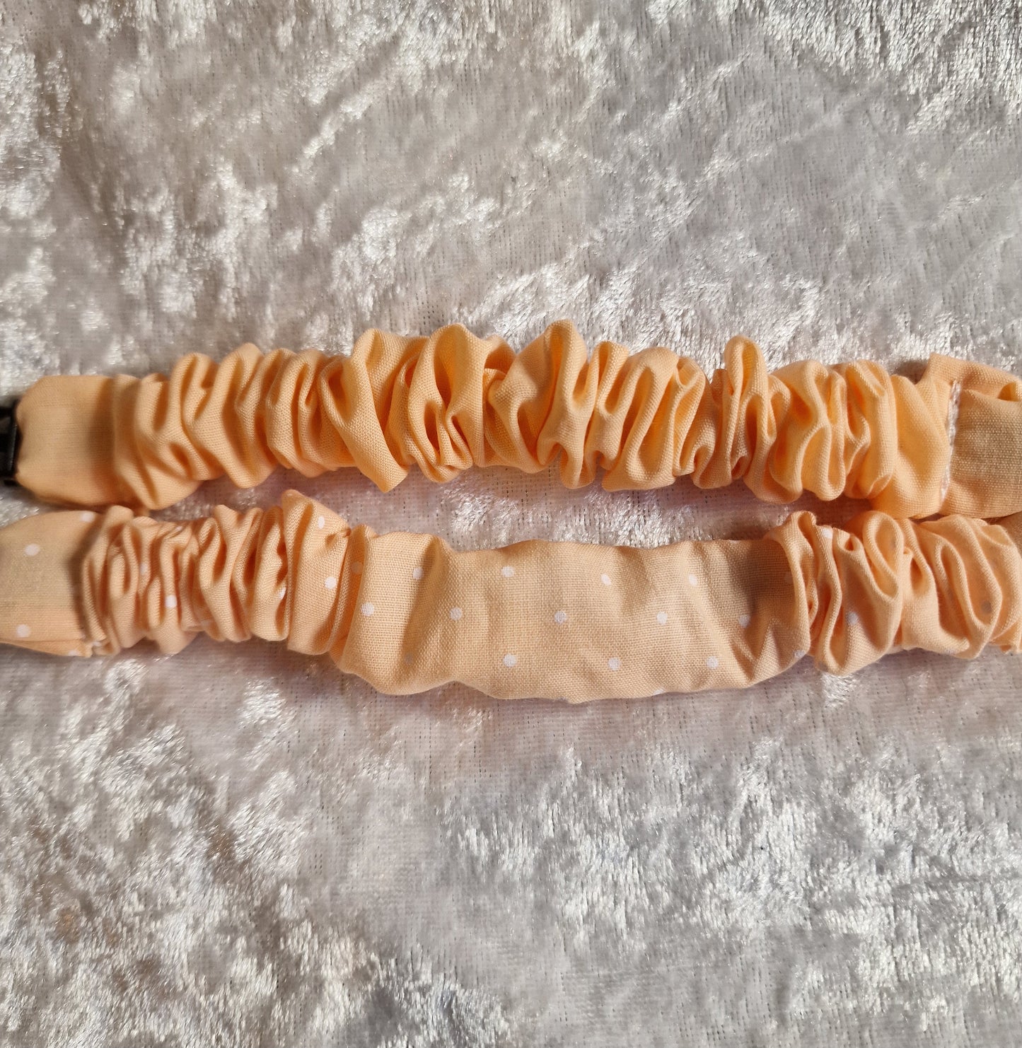 Peach Polka Dot Breastfeeding Clips