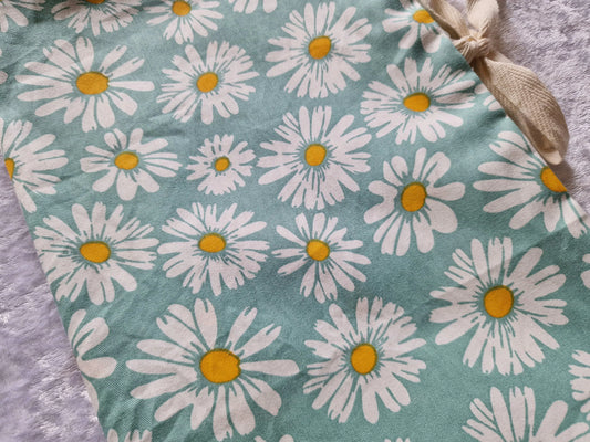Sage Floral Nappy Bag Pouch – Baby Changing & Wipe Organiser
