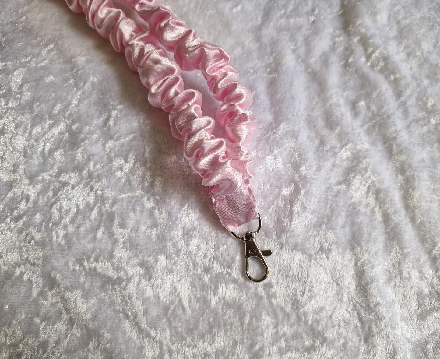Pink Satin Lanyard
