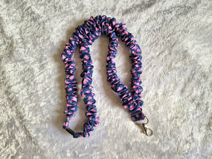 Purple Floral Scrunchie Lanyard
