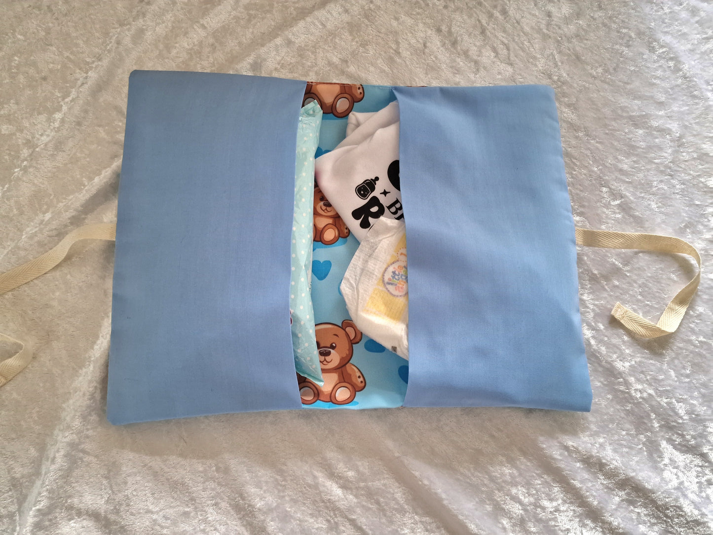 Bear Nappy and Wipe Pouch