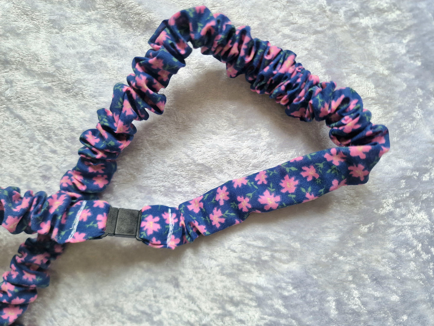 Purple Floral Scrunchie Lanyard