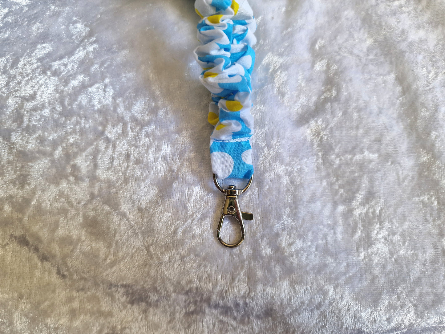 White Floral Lanyard