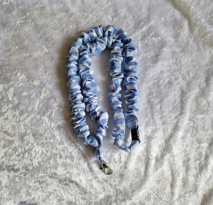 Blue Gingham Lanyard