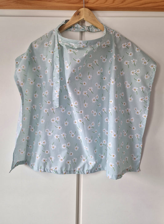 Mint Floral Breastfeeding Cover