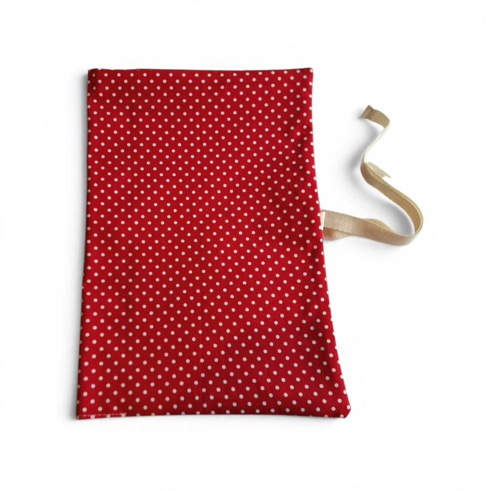 Red Spotty Nappy and Wipe Pouch