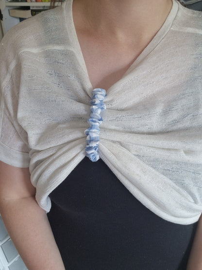 Blue Gingham Breastfeeding Clips