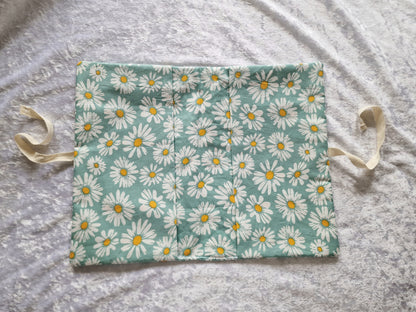 Sage Floral Nappy and Wipe Pouch