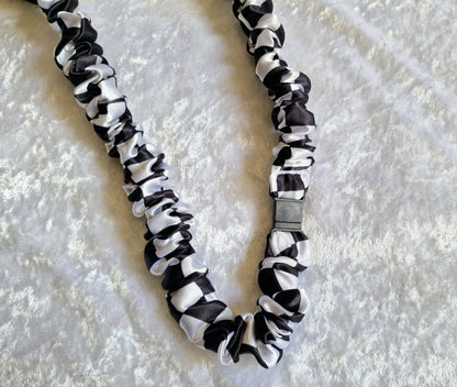 Black and White Checkered Lanyard