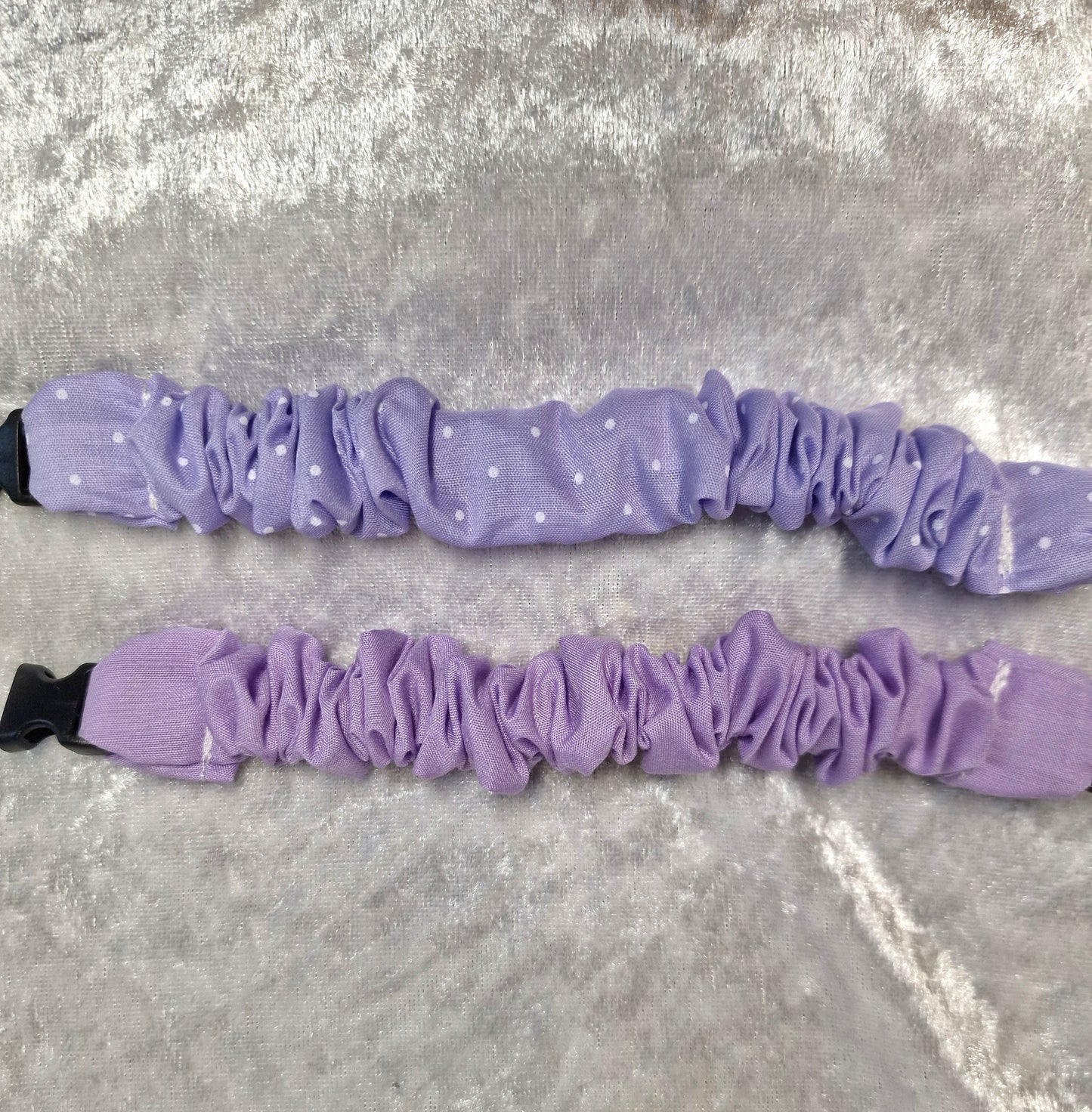 Lilac Polka Dot Breastfeeding Clips