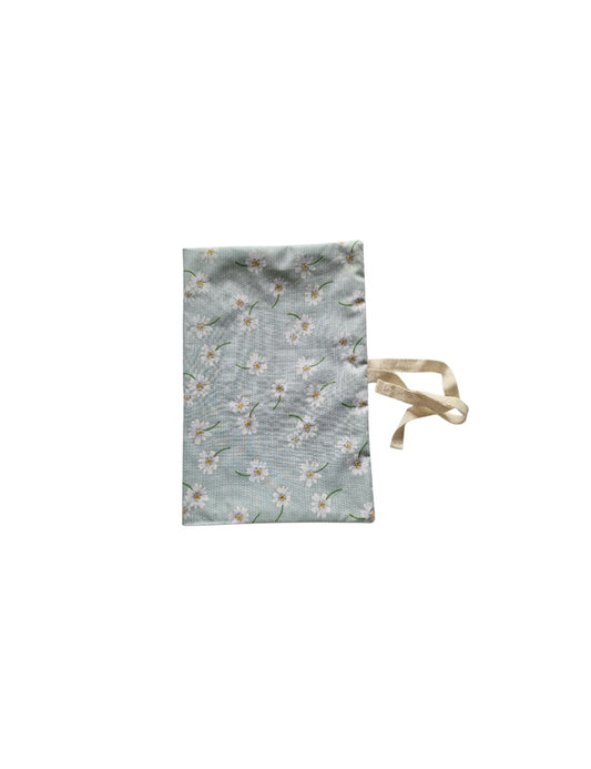 Mint Floral Nappy and Wipe Pouch