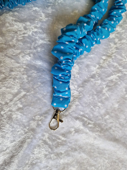 Blue Polka Dot Lanyard
