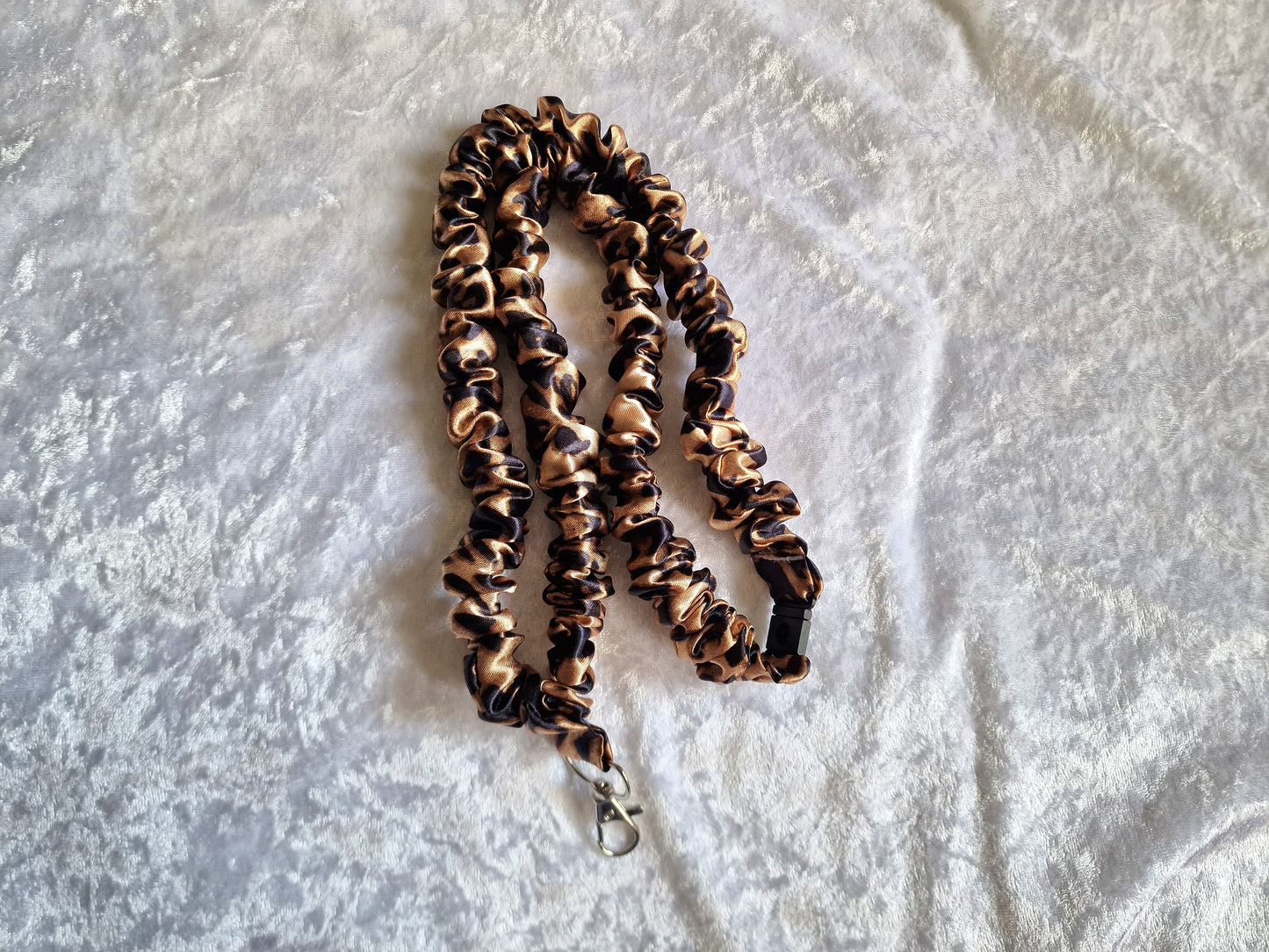 Satin Leopard Lanyard