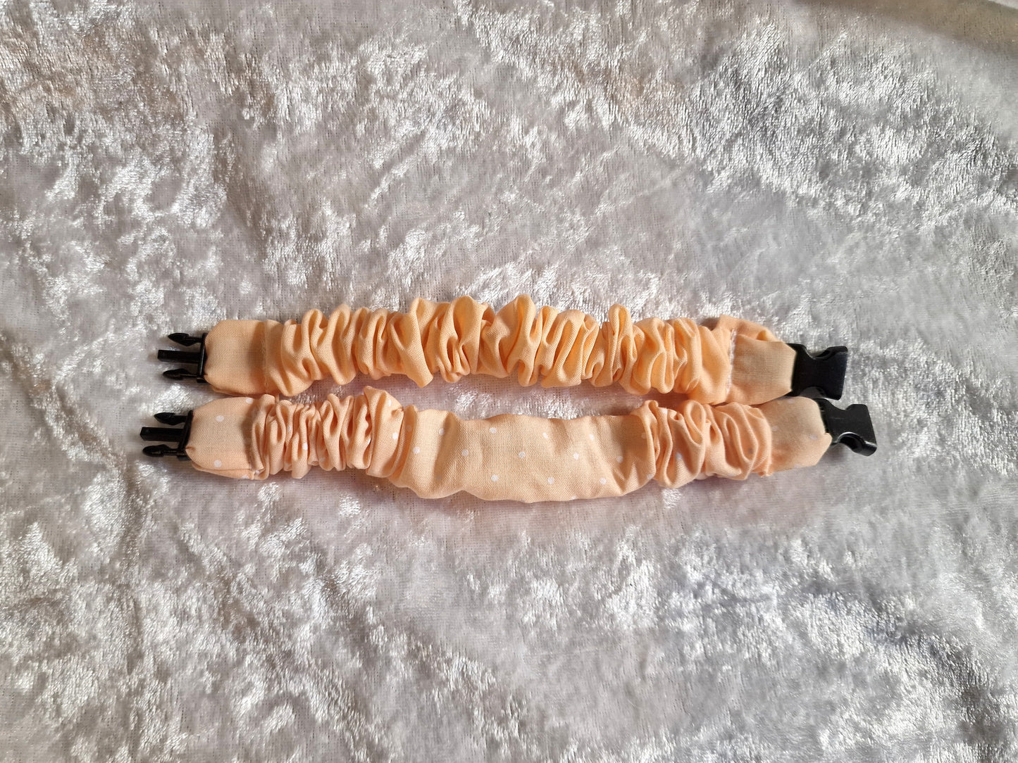 Peach Polka Dot Breastfeeding Clips