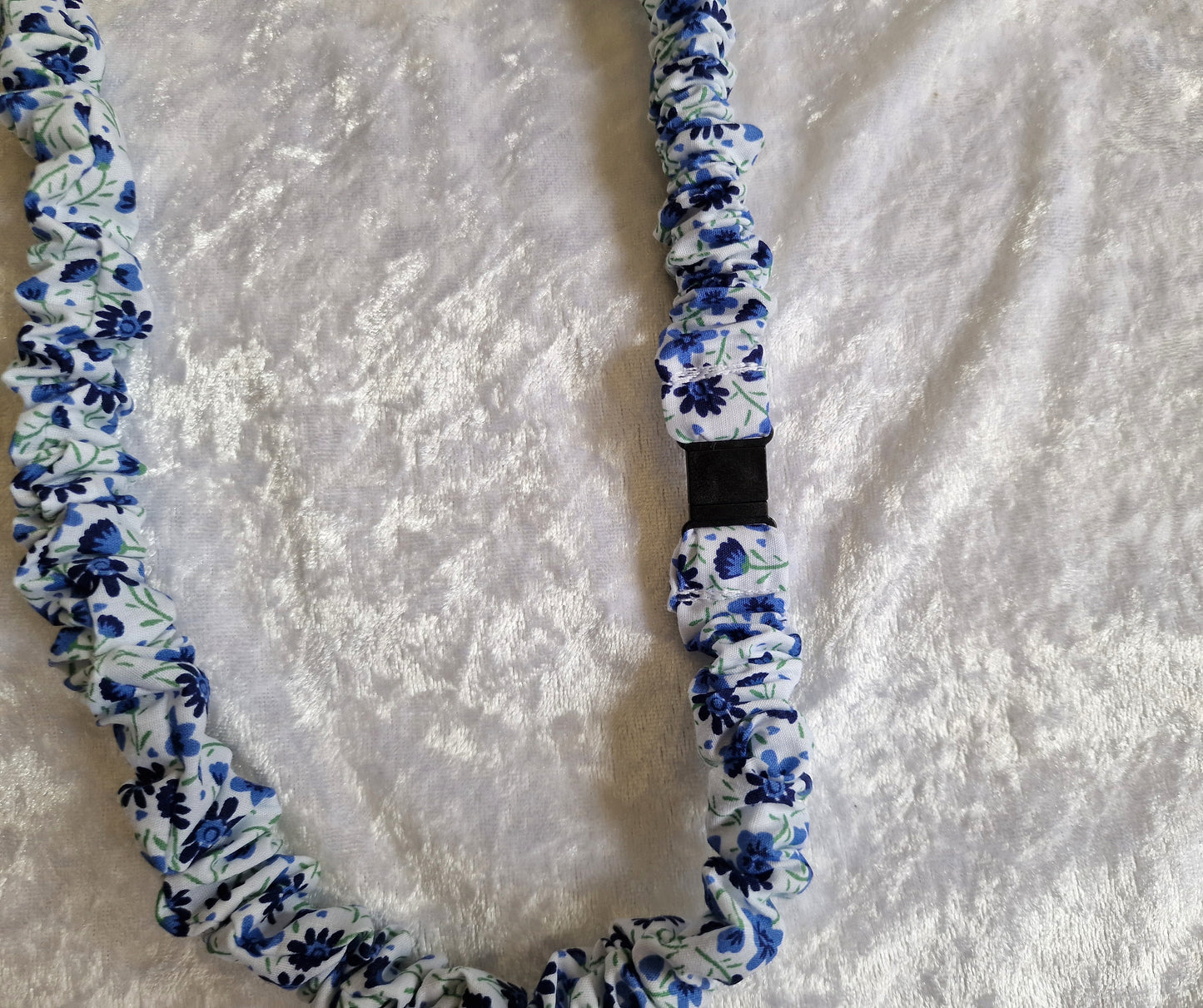 Blue Floral Lanyard