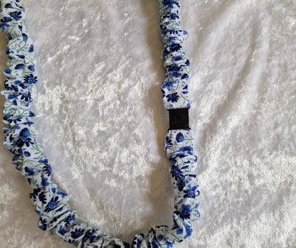 Blue Floral Lanyard