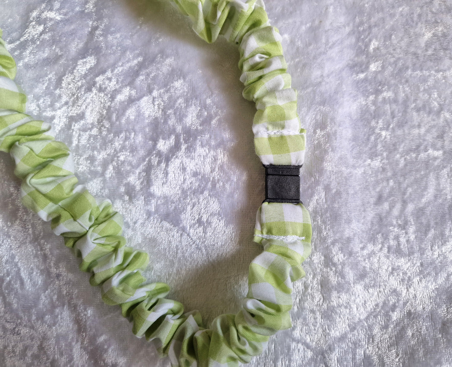 Green Gingham Lanyard