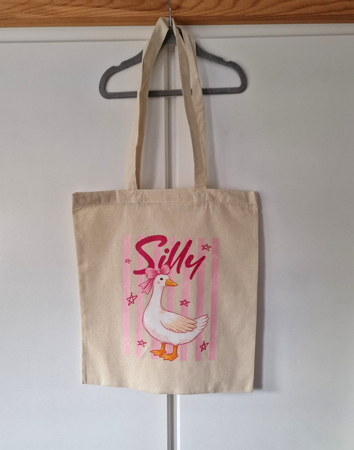 Silly Goose Cotton Tote Bag – Funny Reusable Shopping Bag