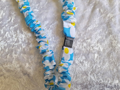 White Floral Lanyard