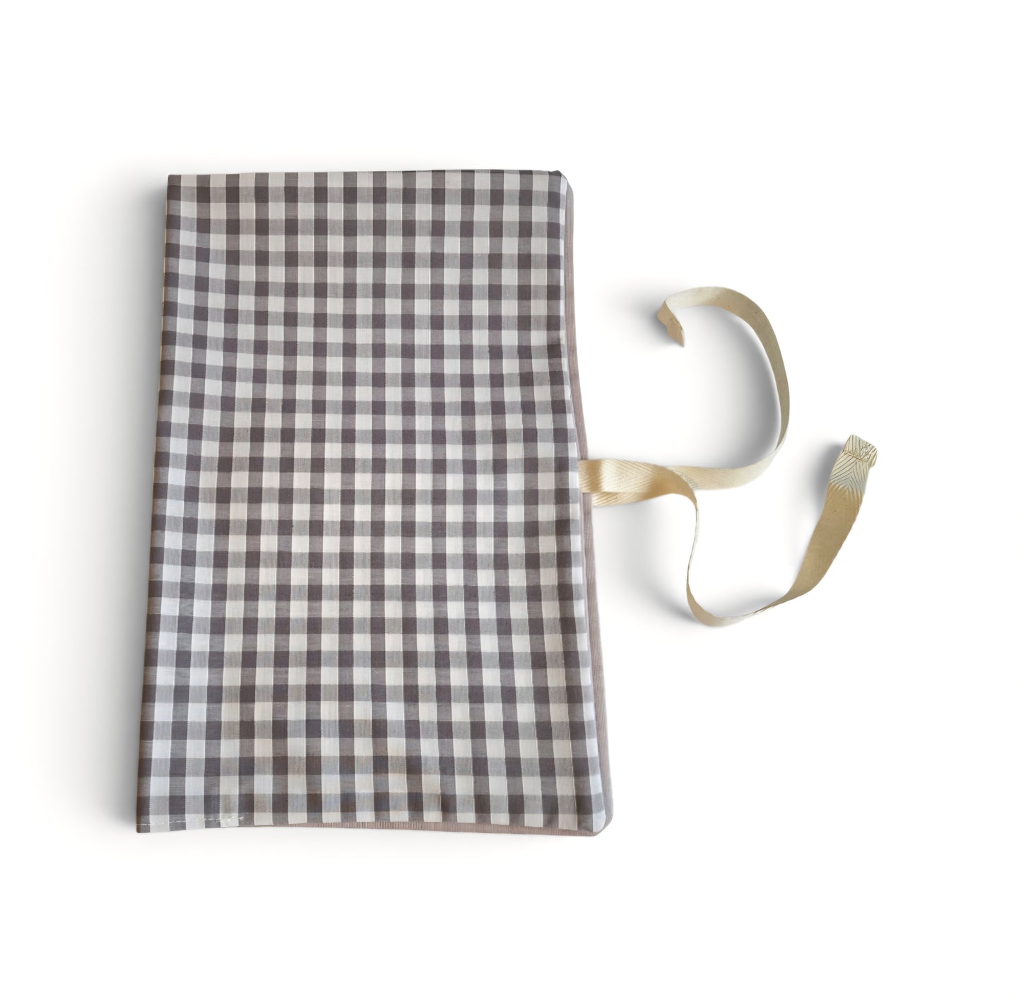 Grey Gingham Nappy and Wipe Pouch