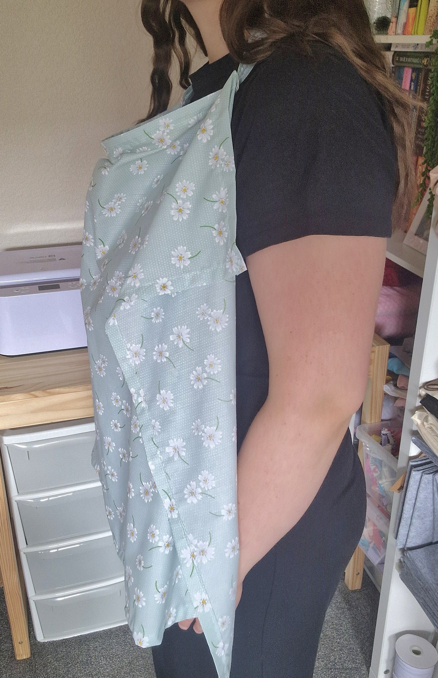 Mint Floral Breastfeeding Cover