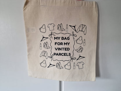 My Bag for My Vinted Parcels Cotton Tote Bag – Reusable Shopping Bag