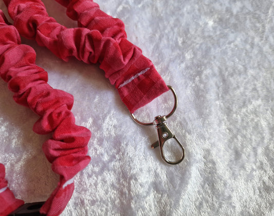 Pink Gingham Lanyard – Handmade UK Teacher, NHS & Work Gift