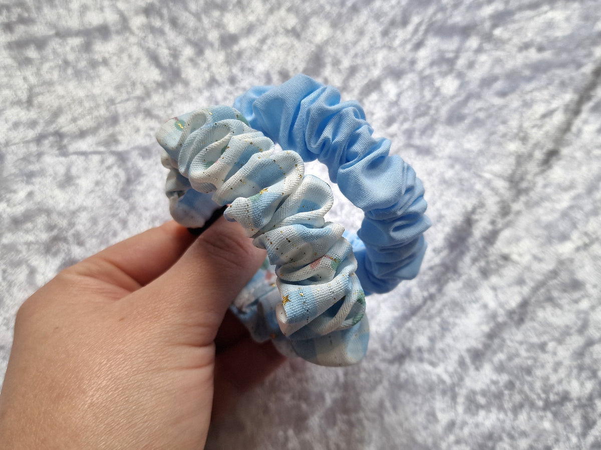 Blue Gingham Cherry & Gold Breastfeeding Clips for Clothes – Set of 2
