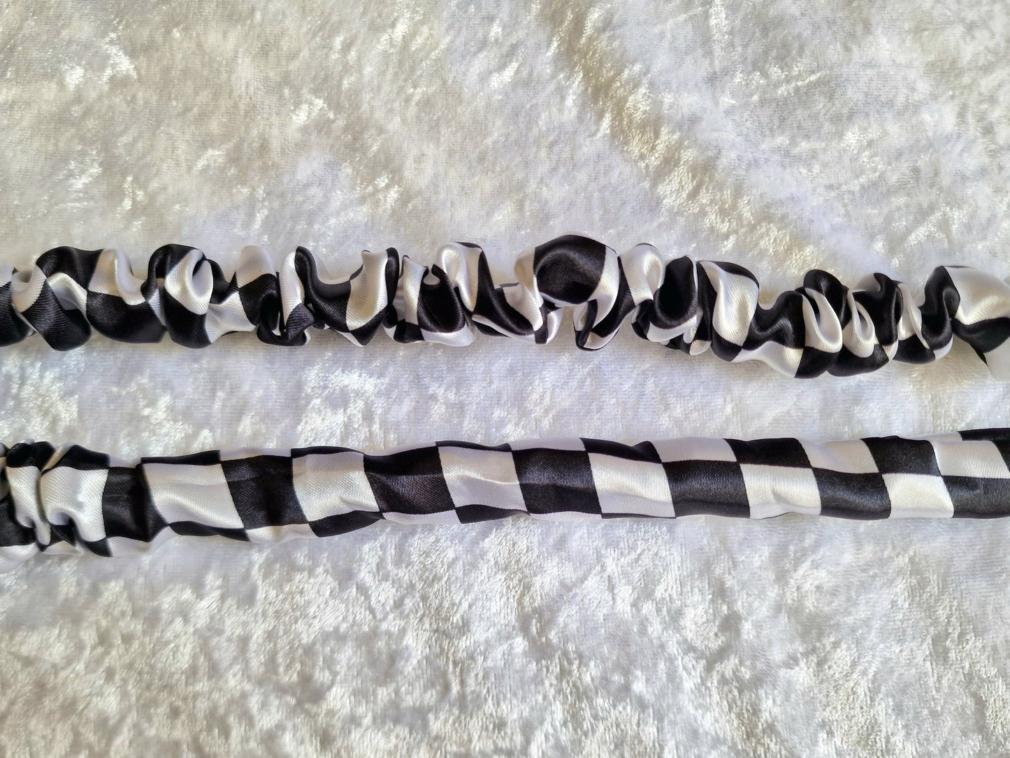 Black and White Checkered Lanyard