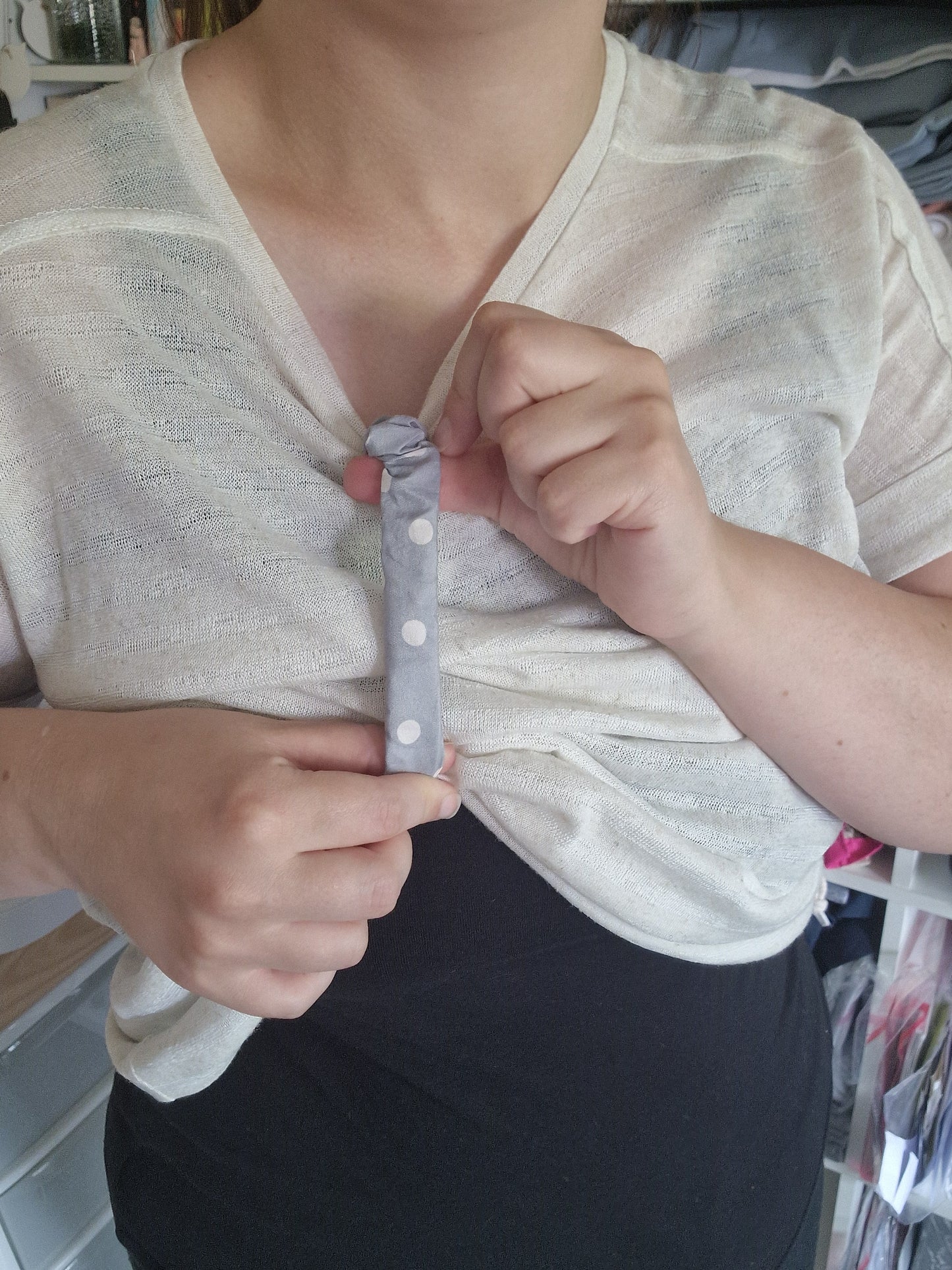 Grey and Beige Breastfeeding Clips