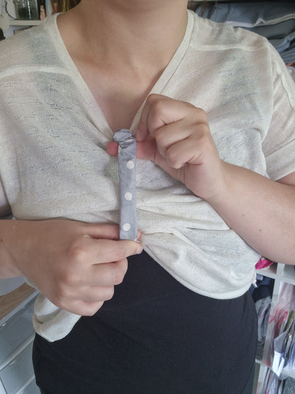 Grey and Beige Breastfeeding Clips