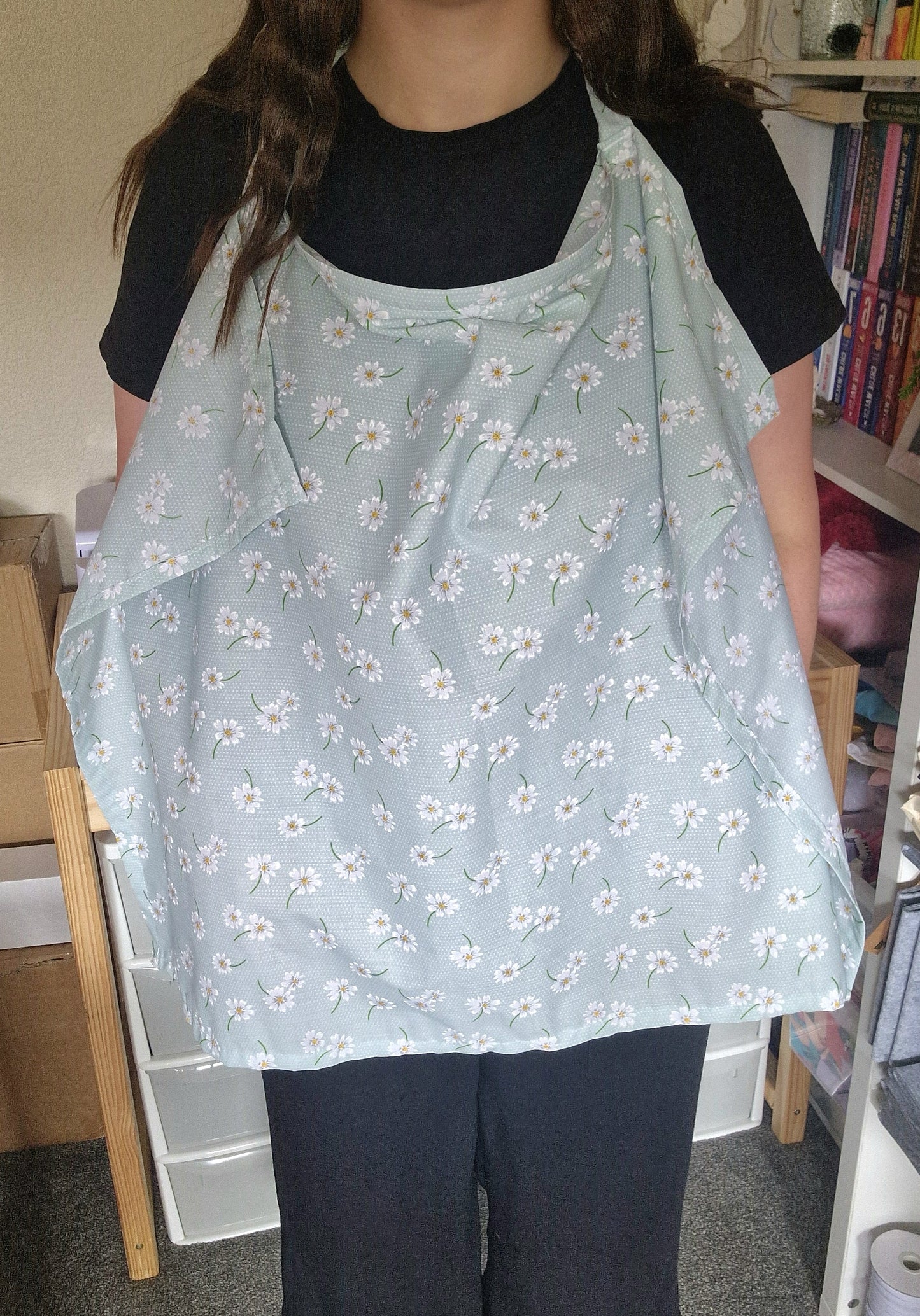 Mint Floral Breastfeeding Cover